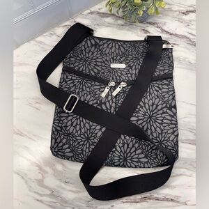 Black Floral Crossbody Bag
